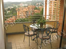This apartment has a large balcony with space for 4 to have dinner or lunch.
